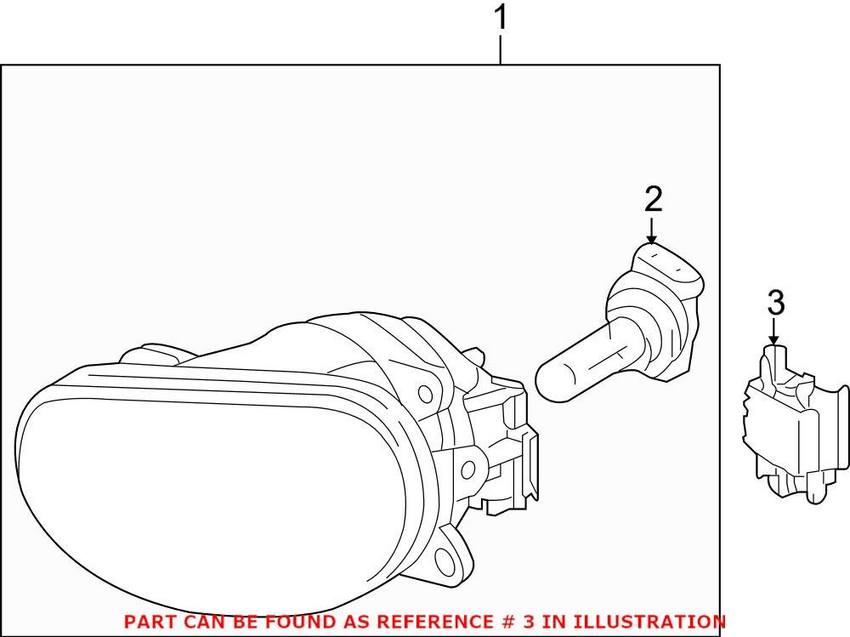 Audi Fog Light Cap 3D0941165A